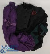 Ladies Vintage Clothing heavy green black collar dress by Miusol, heavy black zip back by Worsted,