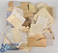 Ephemera carton containing a large qty of original letters, printed ephemera etc, mainly relating to