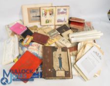 Ephemera carton containing a good selection of ephemera including an album of cheese labels, a group