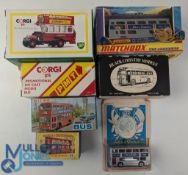 Boxed Toy Bus Coach Models Diecast, a Superkings K15 bus, Matchbox Jubilee bus, Blue Box plastic