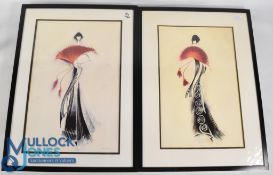 Marilyn Robertson Prints Two fashion prints featuring Japanese Ladies. For as long as she can