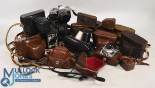 Selection of 35mm Cameras to include various makers Praktica LTL, Zenit 12exp, Praktica Nova 1,