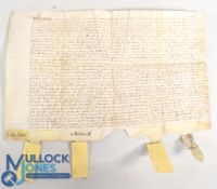 17th century Parchment Document Dated 1608 Handwritten document Arbitration on a Dispute about a