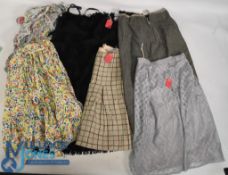 Ladies Vintage Clothing flowered dress, black Wiggle dress, size S, woollen skirt by Laird Portch of