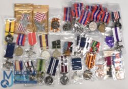 Large Collection of British Military Medals featuring Victoria Cross, George Cross, Military