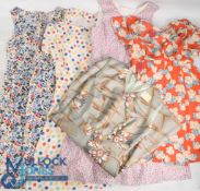 Ladies Vintage Clothing: flowered dress by Tu size 8, coloured polka dot by Sweet Liberty size XS,