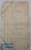 Naval - Time of Nelson an inventory prepared by the executors of a Mr Freeman for supply of goods to