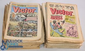 British Comics 1980s Victor Military Stories Comics quantity all in good flat condition (box)