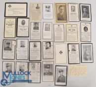 WW1 & WW2 German Military Killed in Action Memorial Cards 25 in total mostly World War 2 various
