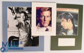 Autographs Classic Film Roger Moore James Bond, John Travolta Grease, Robert Stack the