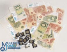 British Coinage to include Pre 1947 Sixpences, Shillings together with some Bank Notes
