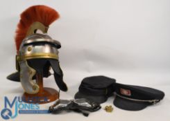 Quality Roman Gladiator Helmet Good reproduction made to a high quality comes with wooden stand
