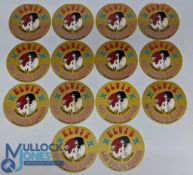 14x 1972/73 Elvis Summer Festival Las Vegas Hilton, Complimentary Souvenir Menu Cards, 14 used