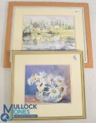 Original Watercolour Paintings by Eve Gregory of Wolverhampton to include still life flower