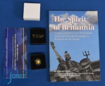 Hattons of London 22k Gold Coin. 2019 Britannia Four-Sided Quarter Sovereign 22k Gold Proof Coin