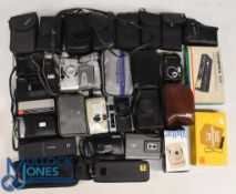 Selection of 35mm Compact Cameras to include various makers Praktica, Kodak, Pentax, Boots,