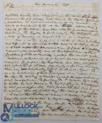 French Revolution: remarkable autograph letter, deliberately unsigned, by a British spy dated