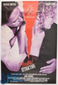 Autographed Film Poster Fatal Attraction 1987 autographed by Michael Douglas American actor born