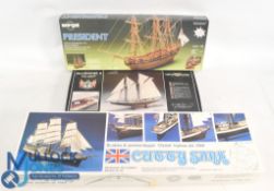 Model Boat Kits to include Billing Boats Bluenose II No 600, 1:100 scale, Sergal Models President
