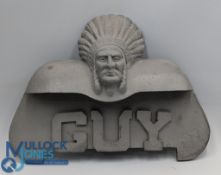 Original Guy Motors Indian Head Car Mascot Grill Front casting with casting mark of WON 233