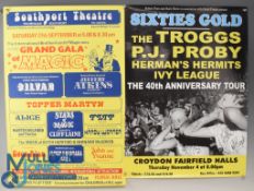 Concert and Theatre Posters Sixties Gold The Troggs, Ivy League, P J Proby, Herman's Hermits 40th