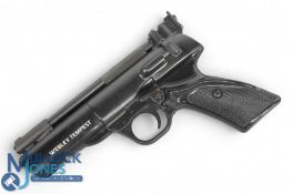 The Webley Tempest (discontinued) .22 Caliber spring-powered air pistol that was a popular choice