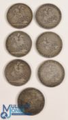 Mixed Selection of King George III & IIII Crowns George III 1819, 3x 1820 together with George