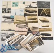 Collection of Zeppelin / Airship Postcards 85 example featuring various to include Graf Zeppelin
