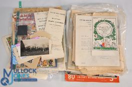 Box of Ephemera to contain Tour Guides for Shropshire, Theatre Programs, Share Certificates,