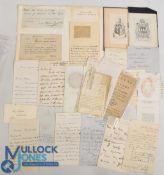 A Collection of Antique Bishop and Senior Clergy Seals, signature letters, prayer cards, x22