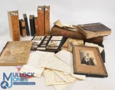 Ephemera carton with a good selection of ephemera/books etc including bound editions of Blackwood'