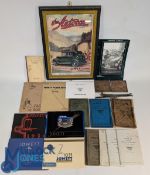 Jowett Catalogues Brochures Club Signs and Car Parts, to include 2 brass NJR Coventry signs, the