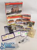 Hornby OO Gauge Accessories To include Skaledale Engine Shed, Garage Outbuilding, Triple Garage,
