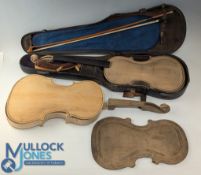 Antique German Alfred Knoll Violin Bow stamped Alfred Knoll, with octagonal stick and mother-of-