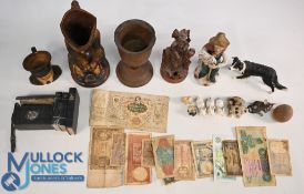 Mixed Collection of Collectables to include Carlton Ware Harrods Toby Jug, Bank Notes, Pocket
