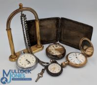 Silver Pocket Watches to Include Fob Watch, Men's Pocket Watch both in poor condition and not