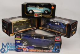 Collection of Large-Scale Model Cars to include Burago 1957 Chevrolet, Masisto 1:18 scale Mini