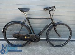 Vintage 1930s Sunbeam Bicycle: Sunbeam 3 speed Sturmey Archer K6 gears, Middlemore saddle, 22-inch