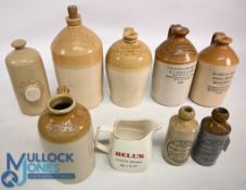 Selection of Stone Bottles and Flagons from Shrewsbury, Manchester, Wellington, (box)