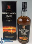 A bottle of Highland Park Scotch whisky, aged 12 years, 70cl, 40%, sealed and boxed