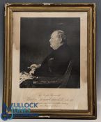 WW2 Period Winston Churchill Profile for Victory Engraving Print - war time issued print from a 1942