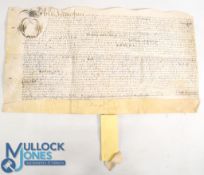 17th century Parchment Document Dated 1633 Handwritten document Indenture Maidenhead Lease for