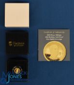 Hattons of London 22k Gold Coin. 2022 Prince William 40th Birthday One-Eight Sovereign 22k Gold