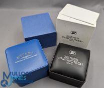 Zeitner Chronotech Men's Watch black face with leather strap number 24365 together with Rotary Elite