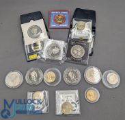 Selection of British Commemorative Coins to include 1977 Silver Jubilee Isle of Man Crown, £5