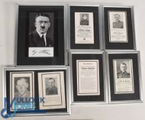 WW2 German Military Killed in Action Memorial Cards 6 in total all framed and glazed together with