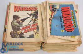 British Comics 1980s Warlord Military Stories Comics quantity all in good flat condition (box)