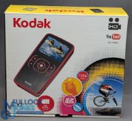 A boxed Kodak ZX1 Pokey Video Camera, unused with factory seal tape still affixed, as new