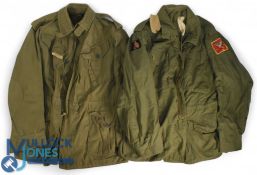 Post War Military Jackets to include NATO Cold Weather jacket, 1960 Smock Combet Canadian, 1980s