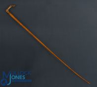 Scarce Cane of Defence with Horse Leg Shaped Grip Having Hallmarked grip and flexible whip 18